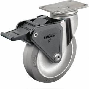 COLSON 2.05456.444 BRK2 Standard Plate Caster, 5 Inch Dia, 6 3/16 Inch Height | CR2ATF 56HE24