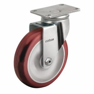 COLSON 2.05456.944 Standard Plate Caster, 5 Inch Dia, 6 3/16 Inch Height, Swivel Caster | CR2ATR 56HE27