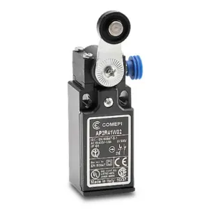 COMEPI AP2R41W02 Safety Limit Switch, Side Rotary Lever With Nylon Roller, N.C. Safety Output, Slow Action | CV8AWU