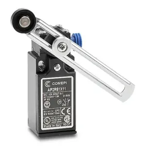 COMEPI AP2R51X11 Safety Limit Switch, Side Rotary Adjustable Lever With Nylon Roller, 1 N.C. Safety Output | CV8AWX