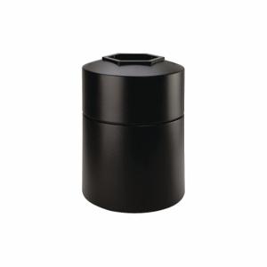 COMMERCIAL ZONE PRODUCTS 730101 Round Waste Container, Black, 45 Gal, Lon | CR2AXU 618L60