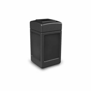 COMMERCIAL ZONE PRODUCTS 732101 Square Waste Container, Black, 42 Gallon | CR2AXW 618L61