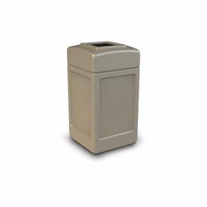 COMMERCIAL ZONE PRODUCTS 732102 Square Waste Container, Beige, 42 Gallon | CR2AXV 618L62