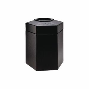 COMMERCIAL ZONE PRODUCTS 737201 Hex Waste Container, Black, 45 gal | CR2AXT 618L75