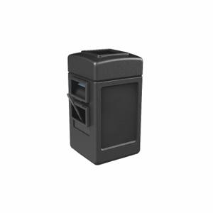 COMMERCIAL ZONE PRODUCTS 755101 Harbor 1 Waste/WSC, Black, Square, Black, 45 gal Capacity, 18 1/2 Inch Wide/Dia | CR2AXP 618M19