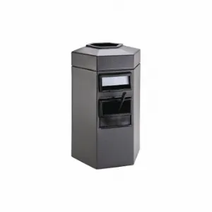 COMMERCIAL ZONE PRODUCTS 755324 Bermuda 1 Waste/WSC Center, Charcoal, Hexagon, Flat with Top Opening Top | CR2AYD 618M24