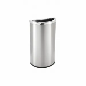 COMMERCIAL ZONE PRODUCTS 780929 Half Moon Waste Receptacle, Stainless Steel, 8 gal | CR2AYJ 618K40