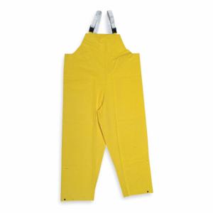 CONDOR 1FAY2 FR Rain Bib Overall, PVC, S, Yellow, 29 Inch Inseam, 68 Inch Max Waist Size, Snaps | CR2DPK