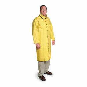 CONDOR 4T242 Rain Coat, Rain Coat, L, Yellow, Snap, Sbr, 2 Pockets, Shin Length, Knee Length | CR2DMW