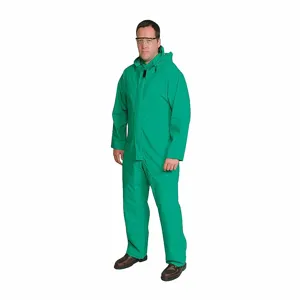 CONDOR 1FBA3 Fr Coverall Rainsuit Detachable Hood Green 4xl | AA9TYH