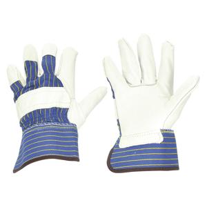 CONDOR 2MDE2 Leather Gloves Safety Cuff Blue/tan 2xl Pr | AC2QYD