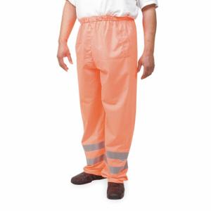 CONDOR 1YAV5 Reflective Safety Over Pants, Ansi Class E, Xl 34 Inch Size ), Orange, Polyester, Elastic | CR2BVD