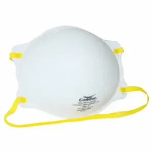 CONDOR 22EL81 Disposable Respirator, Dual, Non-Adj, Metal Nose Clip, Std, White, M Mask Size, N95, 20 PK | CR2BRB