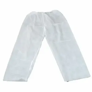 CONDOR 26W791 Disposable Pants, Polypropylene, Medium Duty, Serged Seam, White, Condor, L/Xl, 25 PK | CR2DEM