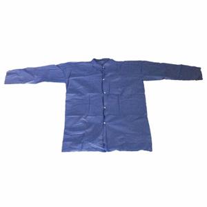 CONDOR 26W854 Disposable Lab Coat, Mandarin Collar, Open Cuff, Polypropylene, Blue, 2Xl, 25 PK | CR2DDL