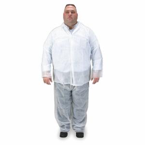 CONDOR 2KTR6 Disposable Pants, Polypropylene, Light Duty, Serged Seam, White, Condor, L/Xl, 25 PK | CR2DEF
