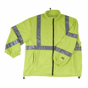 CONDOR 2RE45 Safety Jacket, Ansi Class 3, L, Green, Zipper, Polyester | CR2BTY