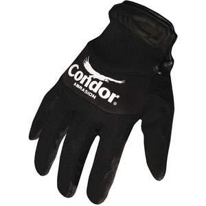 CONDOR 42KZ59 Mechanic Gloves, General Utility, Bicast Leather, S Size, Black | AX3MBT