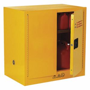 CONDOR 42X497 Fla mmables Safety Cabinet, 22 gal, 35 Inch x 22 Inch x 35 Inch, Yellow, Manual Close | CR2BGW