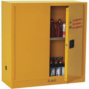 CONDOR 42X499 Flammable Cabinet, 30 Gallon, 44 x 43 x 18 Inch Size, Manual Door Type | CD3RGP