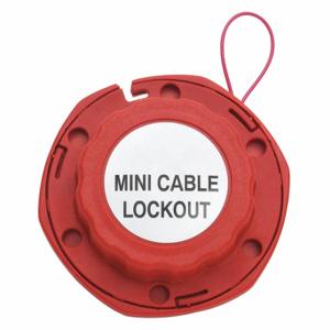 CONDOR 437R27 Cable Lockout, Includes Cable, Steel, Red | CR2BDP