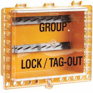 CONDOR 437R34 Group Lockout Box, 11 x 12-1/2 Inch, Yellow, Steel | CD3VGX