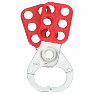 CONDOR 437R58 Lockout Hasp, Std Hasp, 1 Inch Size Opening Size, Red, 6 Padlocks, 437R58 | CR2DEP