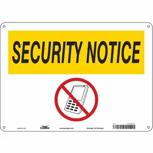 CONDOR 451N97 Safety Sign Cell Phone, Security Notice, 14 Inch Width, 10 Inch Height, English | CE9LEC