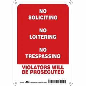 CONDOR 453N53 Security Sign, No Header, 7 Inch Width, 10 Inch Height, English, Aluminium | CE9JXP