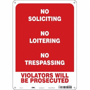 CONDOR 453N54 Security Sign, No Header, 10 Inch Width, 14 Inch Height, English, Aluminium | CE9JZB