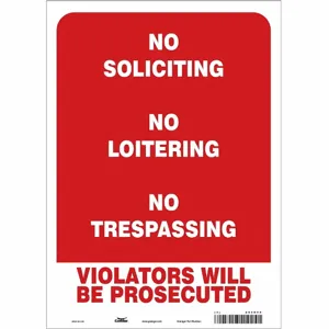 CONDOR 453N58 Security Sign, No Header, 10 Inch Width, 14 Inch Height, English, Vinyl | CE9JYZ