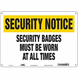 CONDOR 453N78 Security Sign, Security Notice, 14 Inch Width, 10 Inch Height, English | CE9JRK