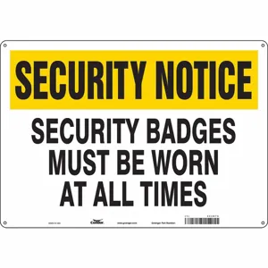 CONDOR 453N79 Security Sign, Security Notice, 20 Inch Width, 14 Inch Height, English | CE9JQY