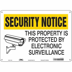 CONDOR 453N90 Security Sign, Security Notice, 14 Inch Width, 10 Inch Height, English | CE9JRL