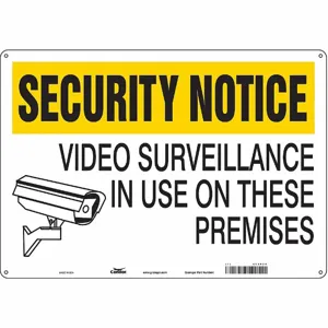 CONDOR 453P04 Security Sign, Security Notice, 20 Inch Width, 14 Inch Height, English | CE9JRA