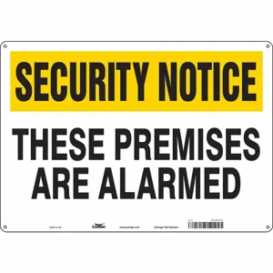 CONDOR 453P15 Security Sign, Security Notice, 20 Inch Width, 14 Inch Height, English, Plastic | CE9JQW