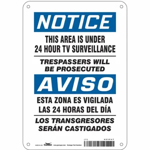 CONDOR 453P47 Security Sign | CE9JZQ