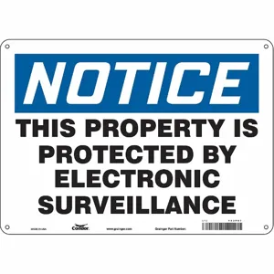 CONDOR 453P67 Security Sign, Notice, 14 Inch Width, 10 Inch Height, English, Aluminium | CE9JVC