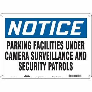 CONDOR 453P88 Security Sign, Notice, 14 Inch Width, 10 Inch Height, English, Aluminium | CE9JVD