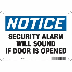 CONDOR 453P99 Security Sign, Notice, 10 Inch Width, 7 Inch Height, English, Aluminium | CE9JWG