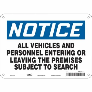 CONDOR 453R18 Security Sign, Notice, 10 Inch Width, 7 Inch Height, English, Aluminium | CE9JWH