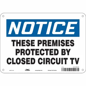 CONDOR 453R29 Security Sign, Notice, 10 Inch Width, 7 Inch Height, English, Aluminium | CE9JWJ