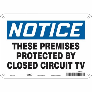 CONDOR 453R31 Security Sign, Notice, 10 Inch Width, 7 Inch Height, English, Plastic | CE9JWA