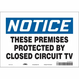 CONDOR 453R33 Security Sign, Notice, 10 Inch Width, 7 Inch Height, English, Vinyl | CE9JVR