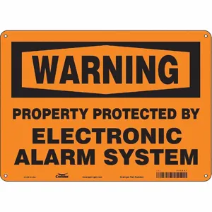 CONDOR 453R67 Security Sign, Warning, 14 Inch Width, 10 Inch Height, English, Aluminium | CE9JPF