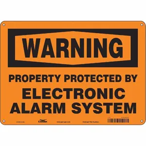 CONDOR 453R69 Security Sign, Warning, 14 Inch Width, 10 Inch Height, English, Plastic | CE9JPB