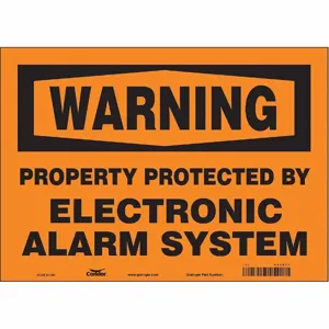 CONDOR 453R71 Security Sign, Warning, 14 Inch Width, 10 Inch Height, English, Vinyl | CE9JNX