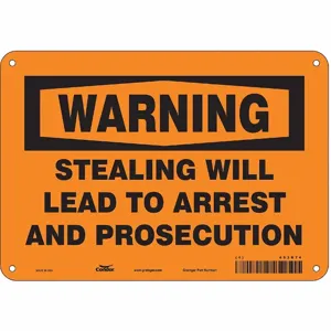 CONDOR 453R74 Security Sign, Warning, 10 Inch Width, 7 Inch Height, English, Plastic | CE9JPQ