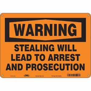 CONDOR 453R75 Security Sign, Warning, 14 Inch Width, 10 Inch Height, English, Plastic | CE9JPC