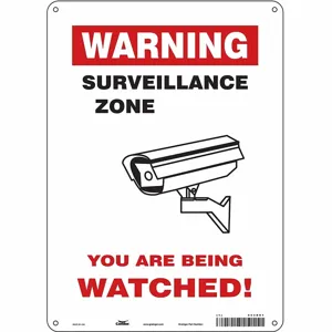 CONDOR 453R81 Security Sign, Warning, 10 Inch Width, 14 Inch Height, English, Plastic | CE9JPY